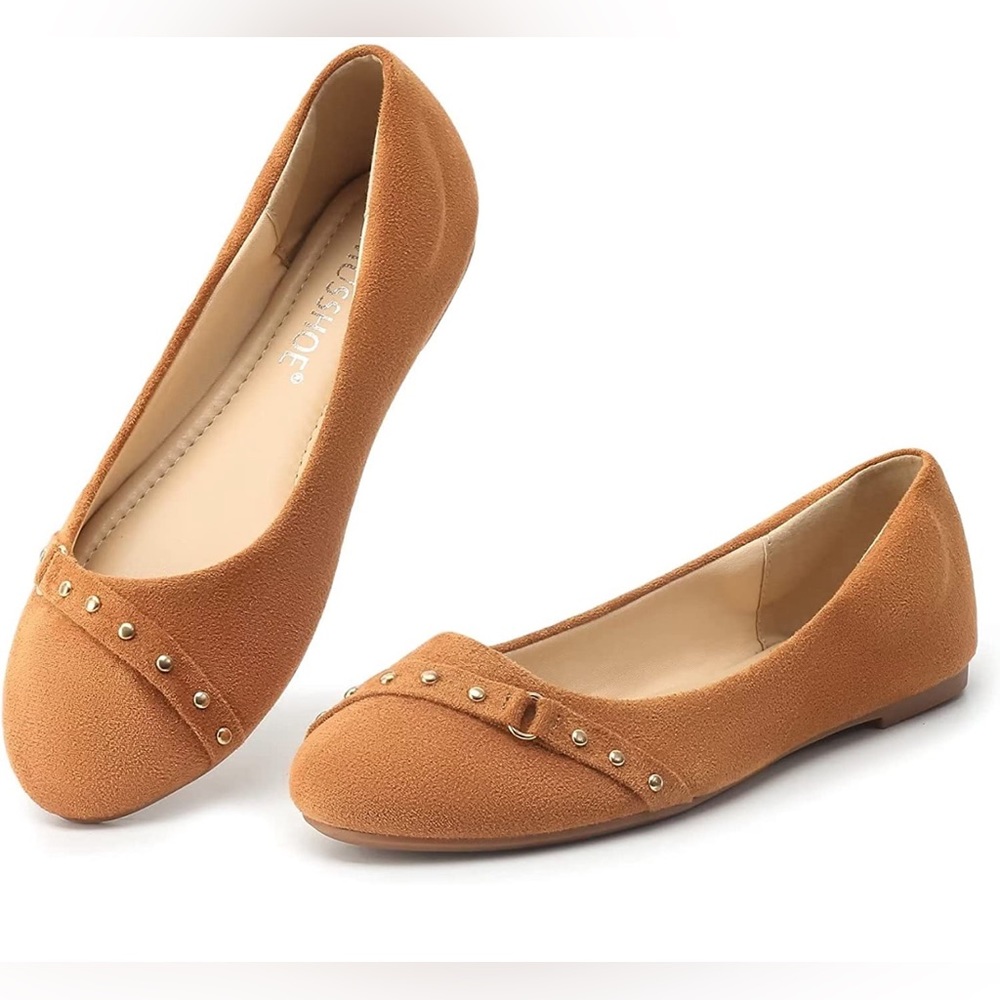 MUSSHOE Round Toe Slip On Dressy Women's Flats